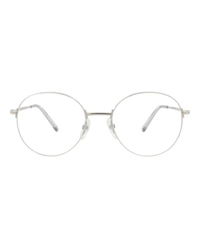 Pre-owned Balenciaga Roundframe Metal Optical Frames In Silver Silver Transparent (bb0035o/30006640/002)