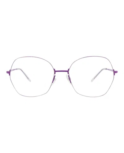 Pre-owned Balenciaga Roundframe Metal Optical Frames In Violet Violet Transparent (bb0014o/30006641/004)