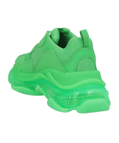 Balenciaga Round-toe Lace-up Sneakers In Green