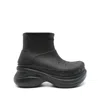 Balenciaga Crocs Bootie Rubber Ankle Boots In Animal Print