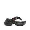 Balenciaga Tong Crocs Sandals In Black