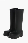 Balenciaga Rubber Bulldozer Under The Knee Boots In Black