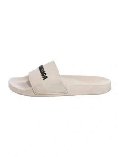 Pre-owned Balenciaga Rubber Graphic Print Espadrilles In Neutral