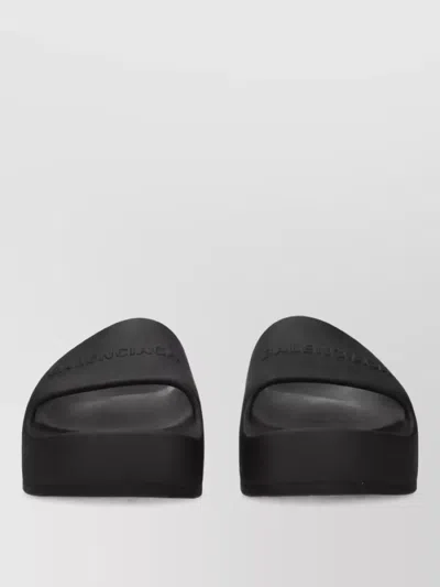 Balenciaga Rubber Mules In Black