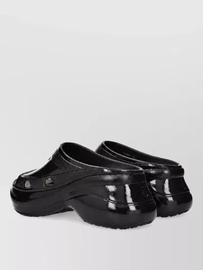 Balenciaga Rubber Mules In Black