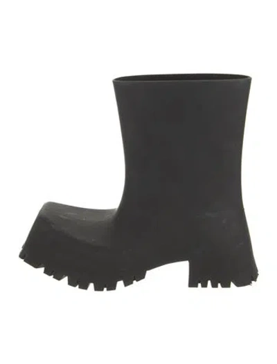 Pre-owned Balenciaga Rubber Rain Boots In Black
