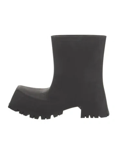 Pre-owned Balenciaga Rubber Rain Boots In Black