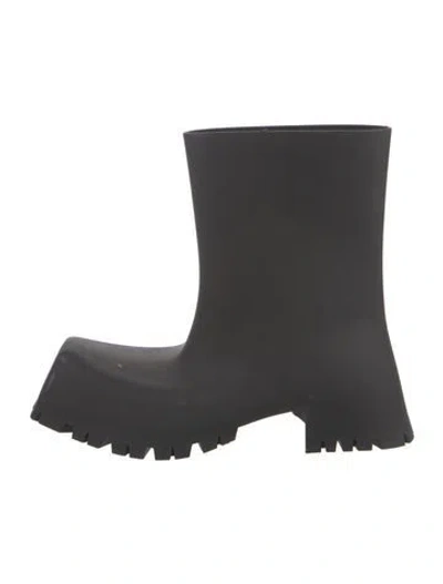 Pre-owned Balenciaga Rubber Rain Boots In Black