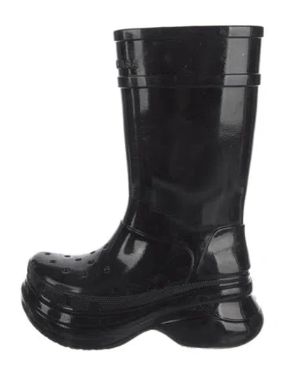 Pre-owned Balenciaga Rubber Rain Boots In Black