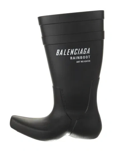 Pre-owned Balenciaga Rubber Rain Boots In Black
