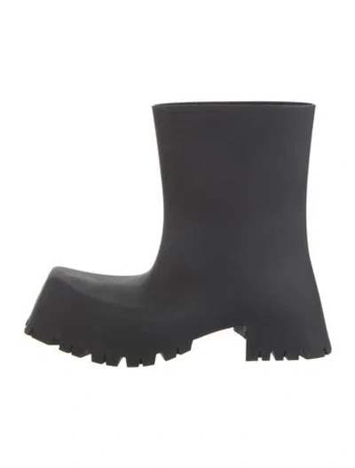 Pre-owned Balenciaga Rubber Rain Boots In Black
