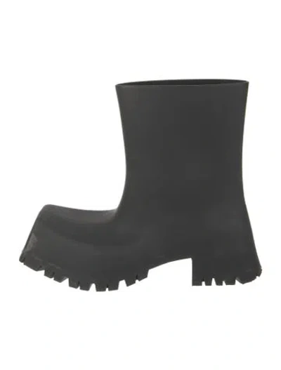 Pre-owned Balenciaga Rubber Rain Boots In Black