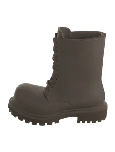Pre-owned Balenciaga Rubber Rain Boots In Brown