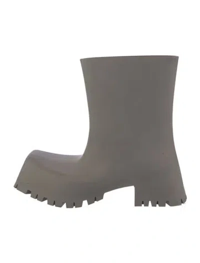 Pre-owned Balenciaga Rubber Rain Boots In Gray