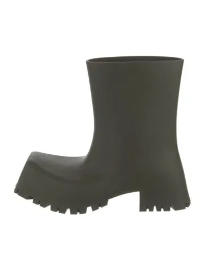 Pre-owned Balenciaga Rubber Rain Boots In Green