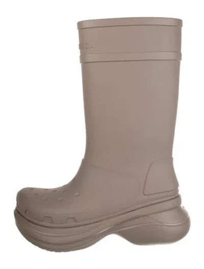 Pre-owned Balenciaga Rubber Rain Boots In Neutral