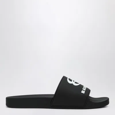 BALENCIAGA RUBBER SLIDE SANDALS FOR THE POOL