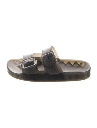Pre-owned Balenciaga Rubber Slides In Black