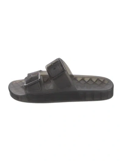 Pre-owned Balenciaga Rubber Slides In Black