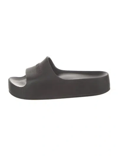 Pre-owned Balenciaga Rubber Slides In Black