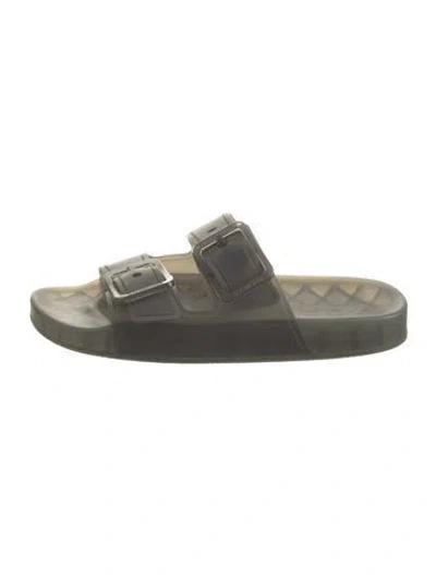 Pre-owned Balenciaga Rubber Slides In Black