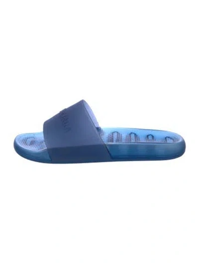 Pre-owned Balenciaga Rubber Slides In Blue