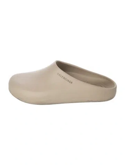 Pre-owned Balenciaga Rubber Slides In Gray