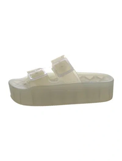 Pre-owned Balenciaga Rubber Slides In Neutral