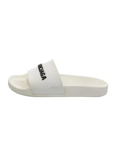 Pre-owned Balenciaga Rubber Slides In Neutral