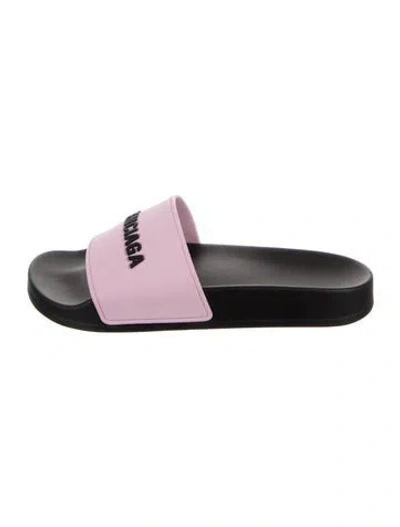 Pre-owned Balenciaga Rubber Slides In Pink