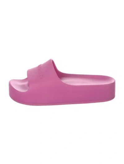 Pre-owned Balenciaga Rubber Slides In Pink