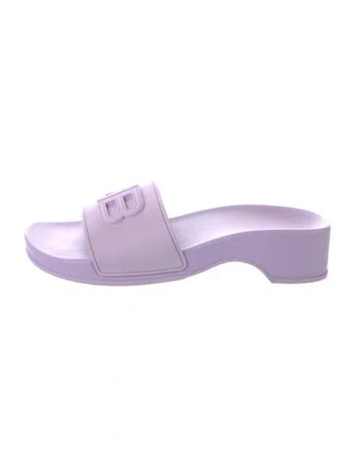 Pre-owned Balenciaga Rubber Slides In Purple