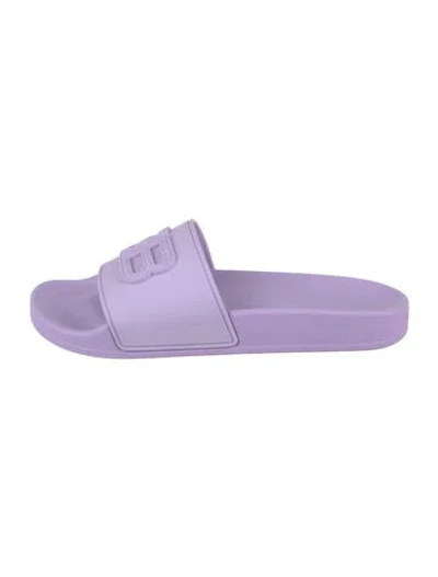 Pre-owned Balenciaga Rubber Slides In Purple