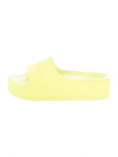 Pre-owned Balenciaga Rubber Slides In Yellow