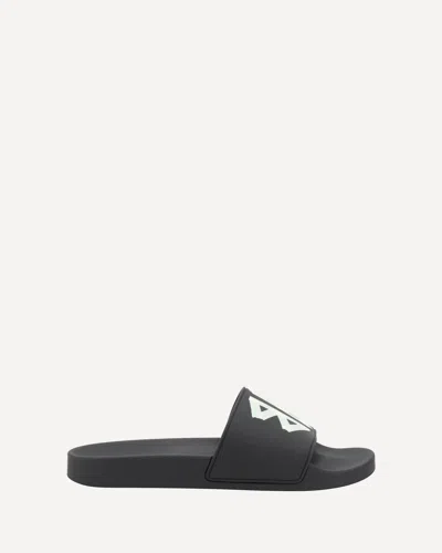 Balenciaga Slide Sandals With Open Toe And Flat Sole In Black