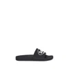 Balenciaga X Scholl Logo Pool Slides In Black