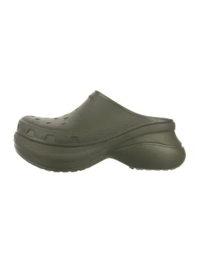 Pre-owned Balenciaga Rubber Slippers In Green