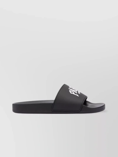 Balenciaga Rubber Sole Open Toe Sandals In Black