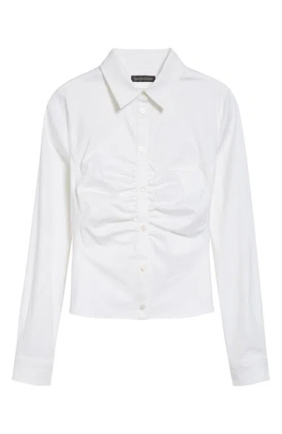 BALENCIAGA BALENCIAGA RUCHED BUTTON-UP SHIRT
