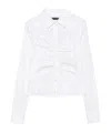 Balenciaga Ruched Long-sleeve Shirt In Gold