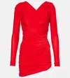 Balenciaga Ruched Minidress In Red