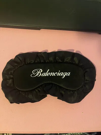 Pre-owned Balenciaga Ruffle Eye Mask In Black
