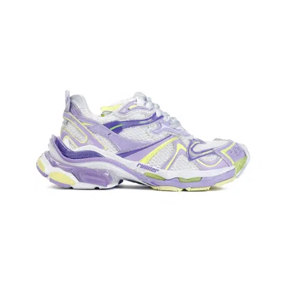 Balenciaga Runner 2 Lilac Yellow Polyurethane Sneakers In Purple