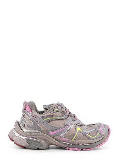 BALENCIAGA RUNNER 2 NYLON LOW-TOP SNEAKERS WITH LEATHER INSERTS