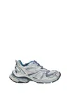 Balenciaga Men Runner 2 Sneakers In White/silver/grey
