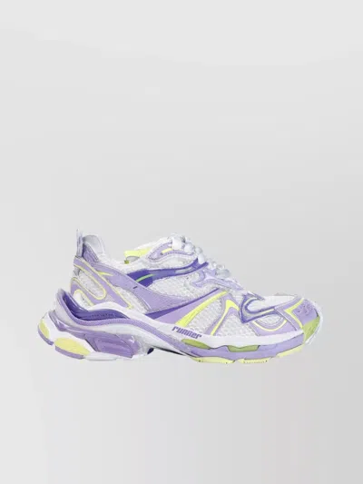 Balenciaga Runner 2 Lilac Yellow Polyurethane Sneakers In Purple