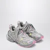Balenciaga Runner 2.0 Multicolor Low Top Sneakers With Runner Logo In Tech Fabric Woman In Gray