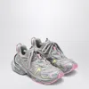 Balenciaga Runner 2.0 Multicolor Low Top Sneakers With Runner Logo In Tech Fabric Woman In Gray