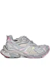 Balenciaga Women Runner 2 Nylon Low-top Sneakers With Leather Inserts In Gray