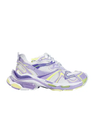 Balenciaga Runner 2 Lilac Yellow Polyurethane Sneakers In Purple
